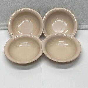 Tupperware Melamine Pink/Salmon Cereal Soup Bowls Vintage Farmhouse Set of 4